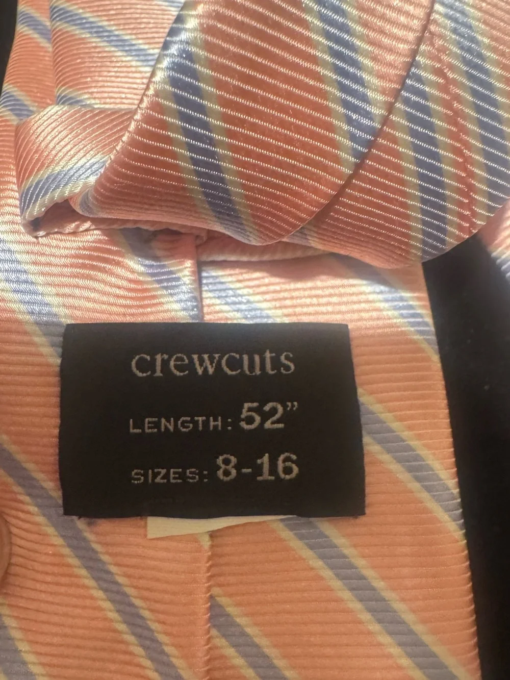 J. Crew Pink 100% silk crew cuts boy’s tie
